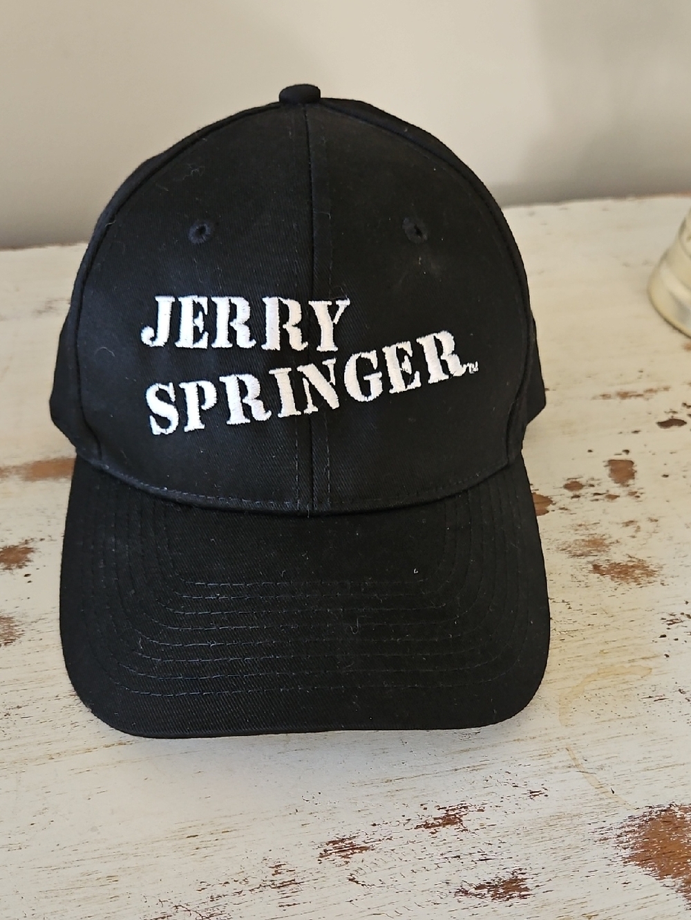 Jerry Springer Black Logo Baseball Cap